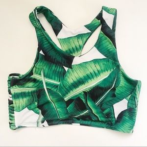 Fern leaf 🍃 pattern bikini top size Large